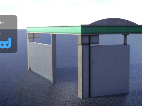 Japan Bus Station 3D Model
