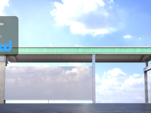 Japan Bus Station 3D Model
