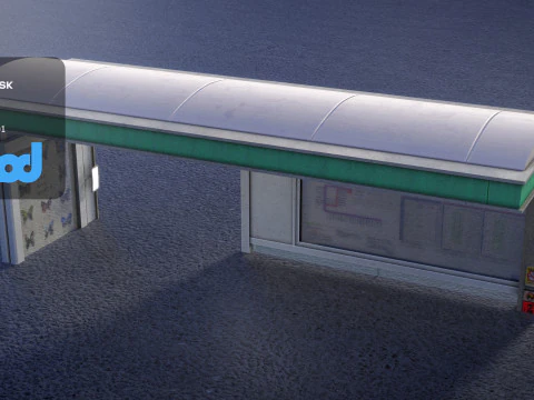 Japan Bus Station 3D Model
