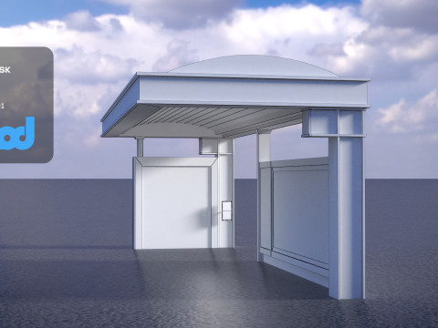Japan Bus Station 3D Model