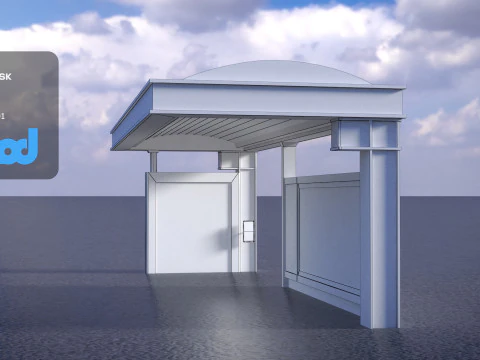 Japan Bus Station 3D Model