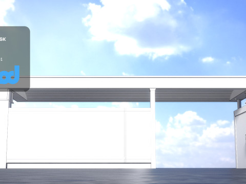 Japan Bus Station 3D Model