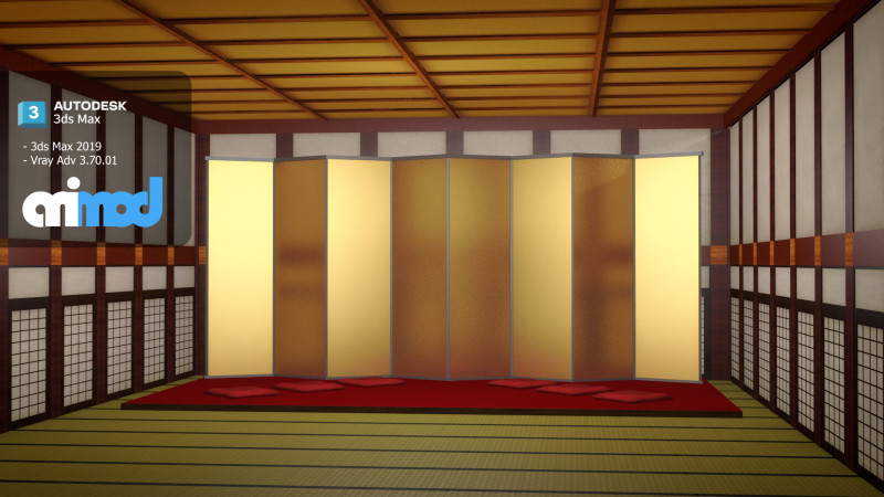 Japanese Dojo 3D 모델 .c4d .max .obj .3ds .fbx .stl .blend