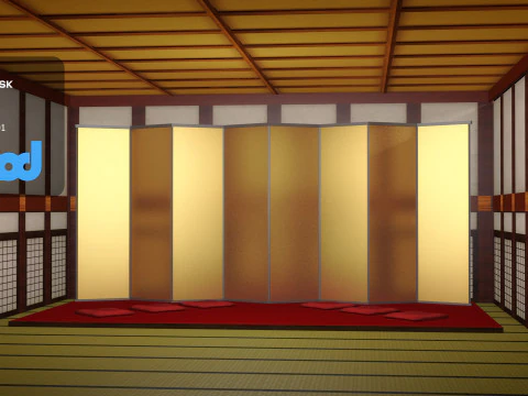 Dojo japonais Modèle 3D