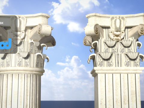Roman Pillars 3D 模型