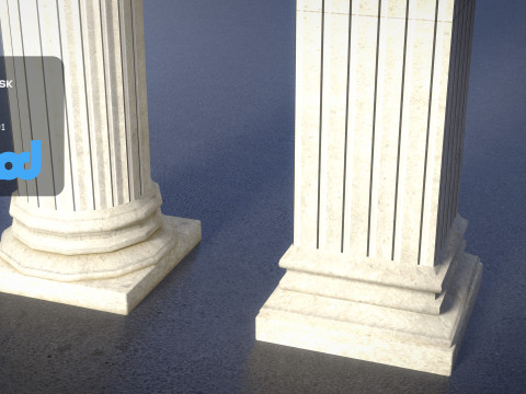 Roman Pillars 3D 模型