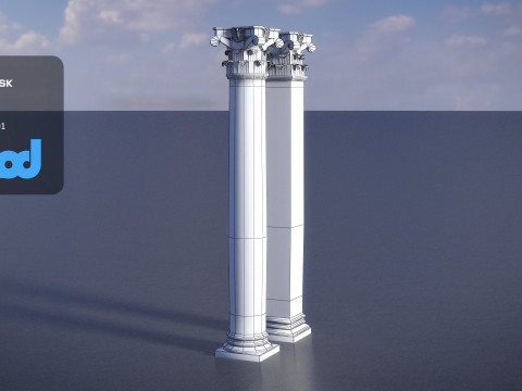 Roman Pillars 3D 模型