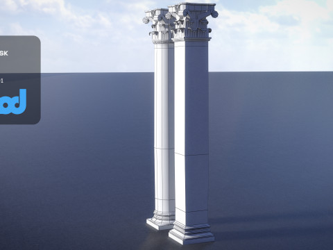 Roman Pillars 3D 模型