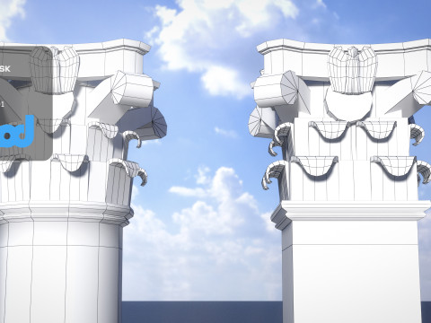 Roman Pillars 3D 模型