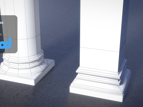 Roman Pillars 3D 模型