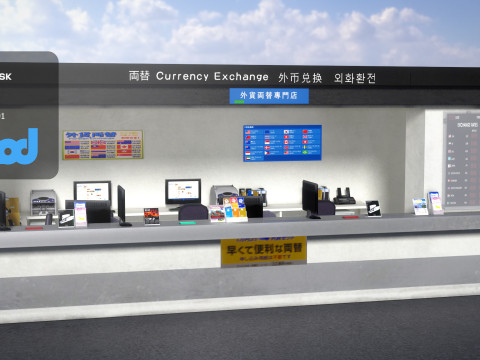 Currency Exchange Store 3D 모델