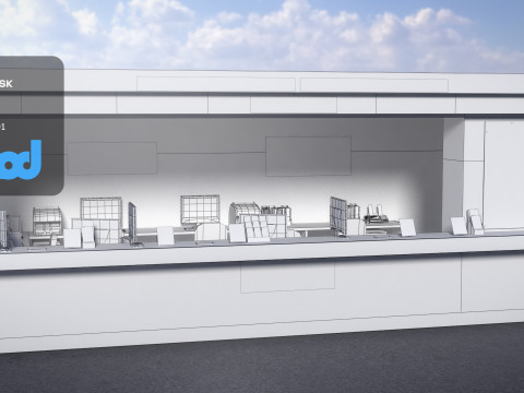 Currency Exchange Store 3D Model