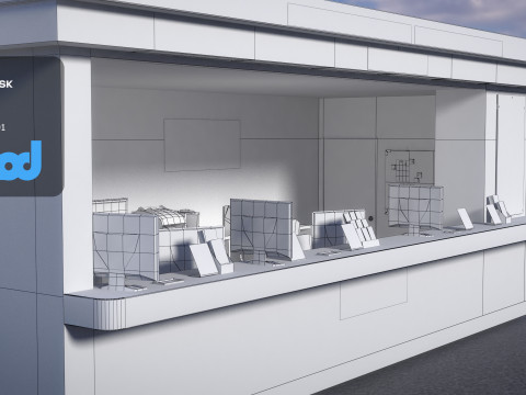 Currency Exchange Store 3D Model