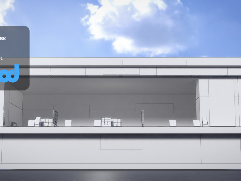 Currency Exchange Store 3D Model