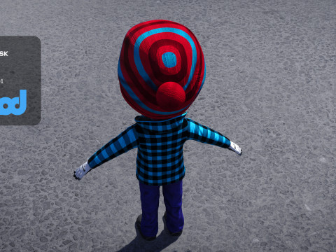 Boy in Winter Clothes and Hat 3D Model
