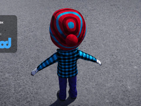 Boy in Winter Clothes and Hat 3D Model