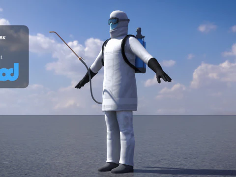 Homem Desinfetador Modelo 3D