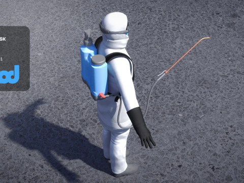 Homem Desinfetador Modelo 3D