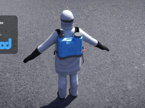 Homem Desinfetador Modelo 3D