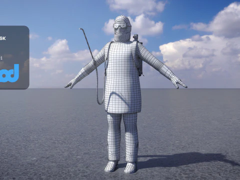 Homem Desinfetador Modelo 3D