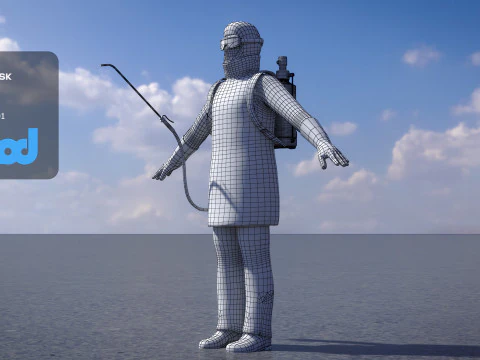 Homem Desinfetador Modelo 3D