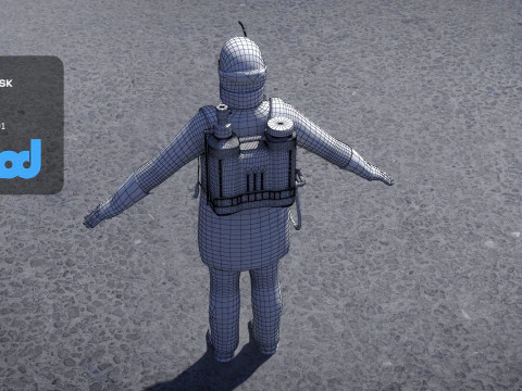 Homem Desinfetador Modelo 3D