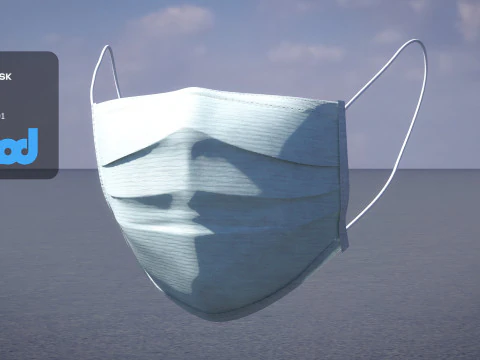 수술용 마스크 3D 모델