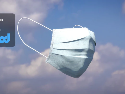 Surgical Mask 3D Model
