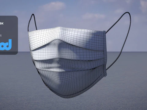 Surgical Mask 3D Model