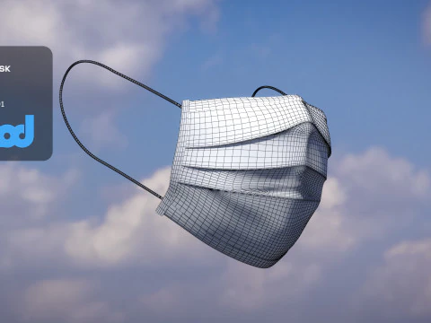 Surgical Mask 3D Model