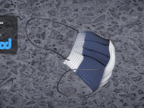 Surgical Mask 3D Model