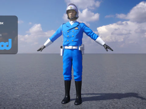 日本交警0003 3D 模型