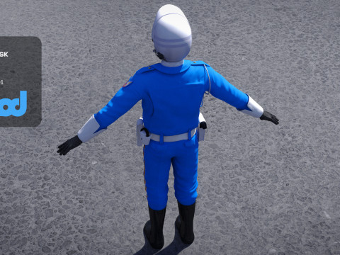 Japanese Traffic Police 0003 Modello 3D