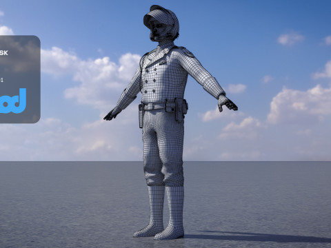 Japanese Traffic Police 0003 Modello 3D