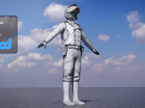 Japanese Traffic Police 0003 Modello 3D