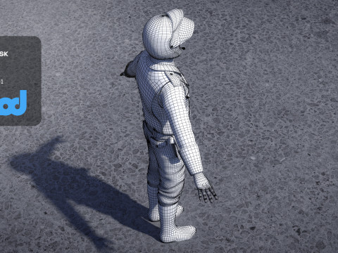 Japanese Traffic Police 0003 Modello 3D