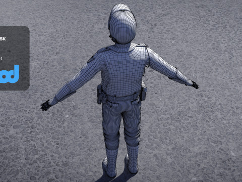 Japanese Traffic Police 0003 Modello 3D
