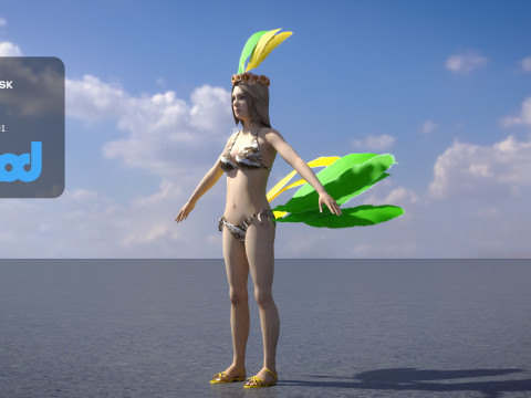 Brazilian Girl Samba Dancer Model 3D