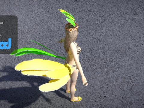 Brazilian Girl Samba Dancer 3D Model