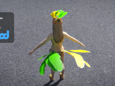 Brazilian Girl Samba Dancer 3D Model