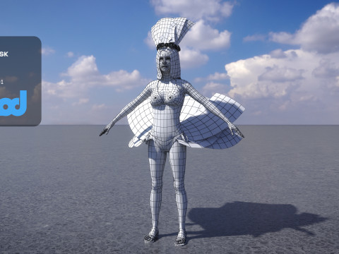 Brazilian Girl Samba Dancer Model 3D
