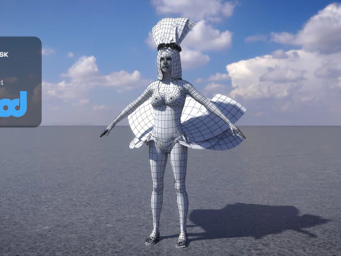 Brazilian Girl Samba Dancer 3D Model