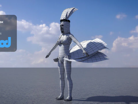Brazilian Girl Samba Dancer 3D Model