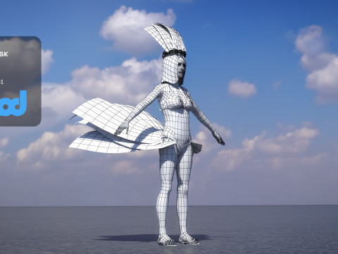 Brazilian Girl Samba Dancer Model 3D