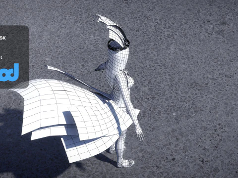 Brazilian Girl Samba Dancer 3D Model