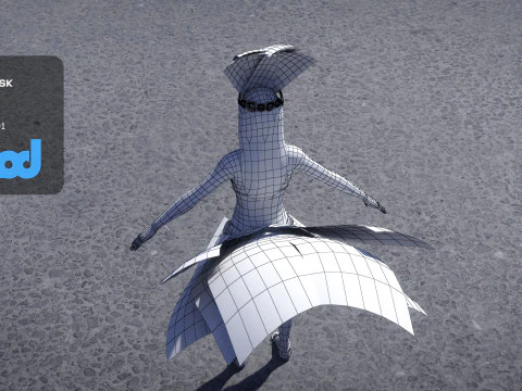 Brazilian Girl Samba Dancer 3D Model