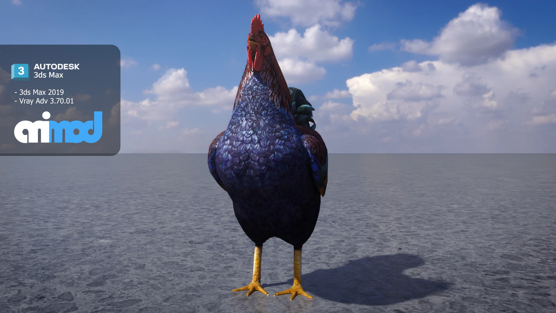 Gallo Modello 3D .c4d .max .obj .3ds .fbx .stl .blend 