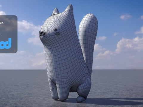 Cartoon Fox 3D-Modell