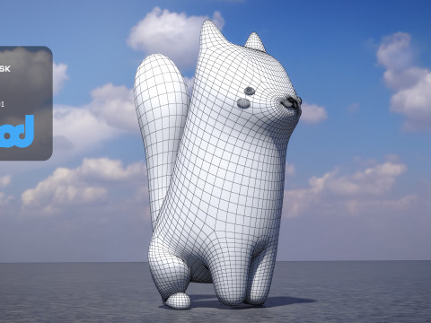 Cartoon Fox 3D-Modell