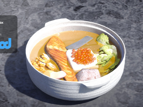 Japanese Hot Pot Modello 3D